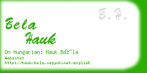 bela hauk business card